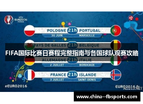FIFA国际比赛日赛程完整指南与各国球队观赛攻略